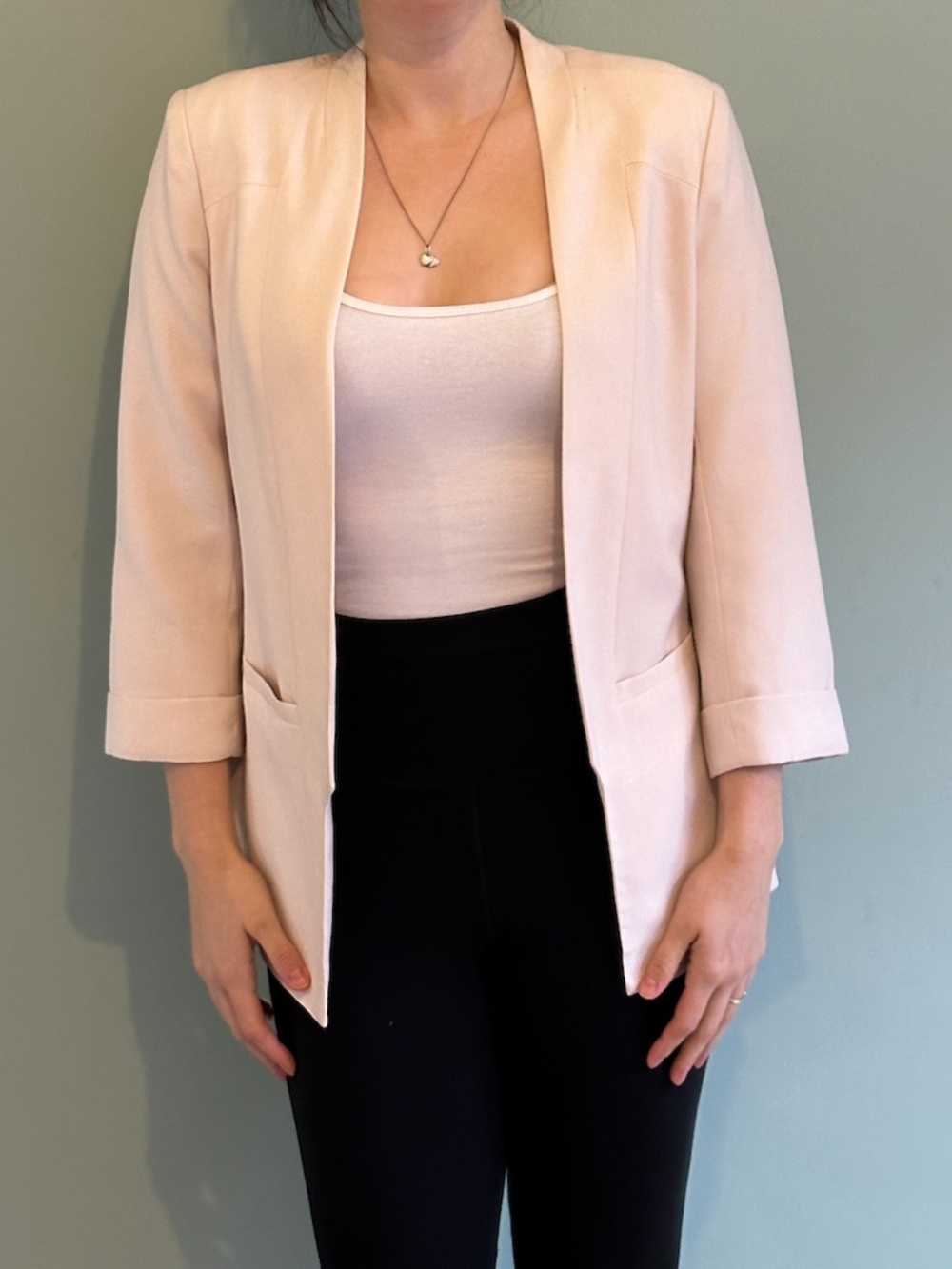 Ever New Melbourne Light Pink Open Blazer 3/4Sleeves (Size Small / 4)